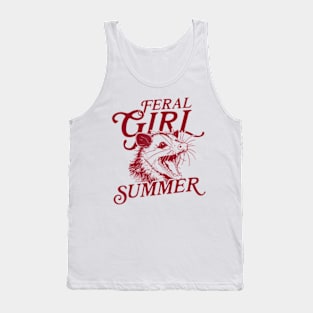 Feral Girl Summer Opossum Vintage Trendy Tank Top